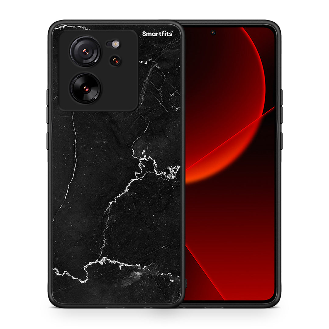 Θήκη Xiaomi 13T Marble Black από τη Smartfits με σχέδιο στο πίσω μέρος και μαύρο περίβλημα | Xiaomi 13T Marble Black case with colorful back and black bezels