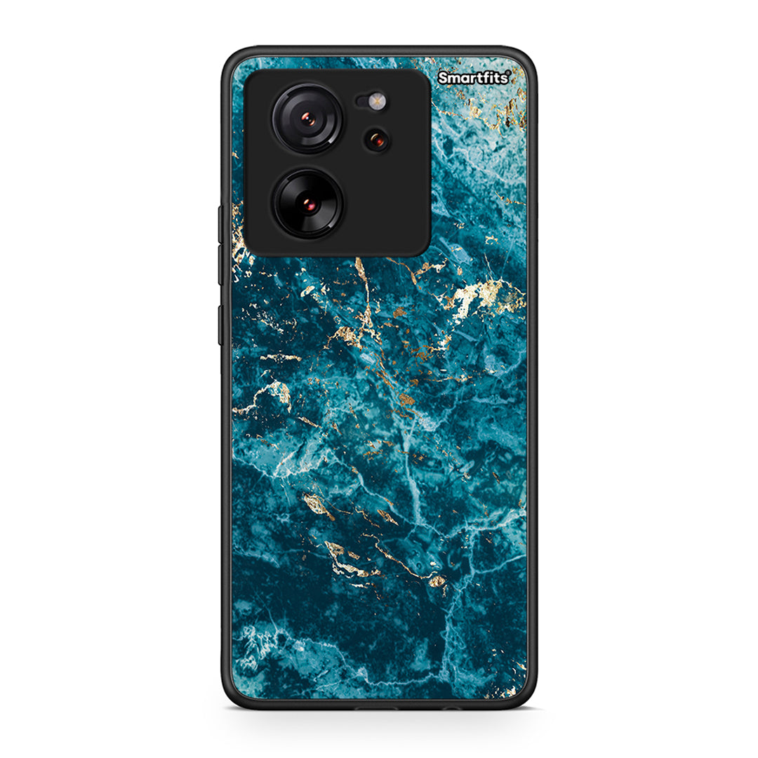 Xiaomi 13T Marble Blue θήκη από τη Smartfits με σχέδιο στο πίσω μέρος και μαύρο περίβλημα | Smartphone case with colorful back and black bezels by Smartfits