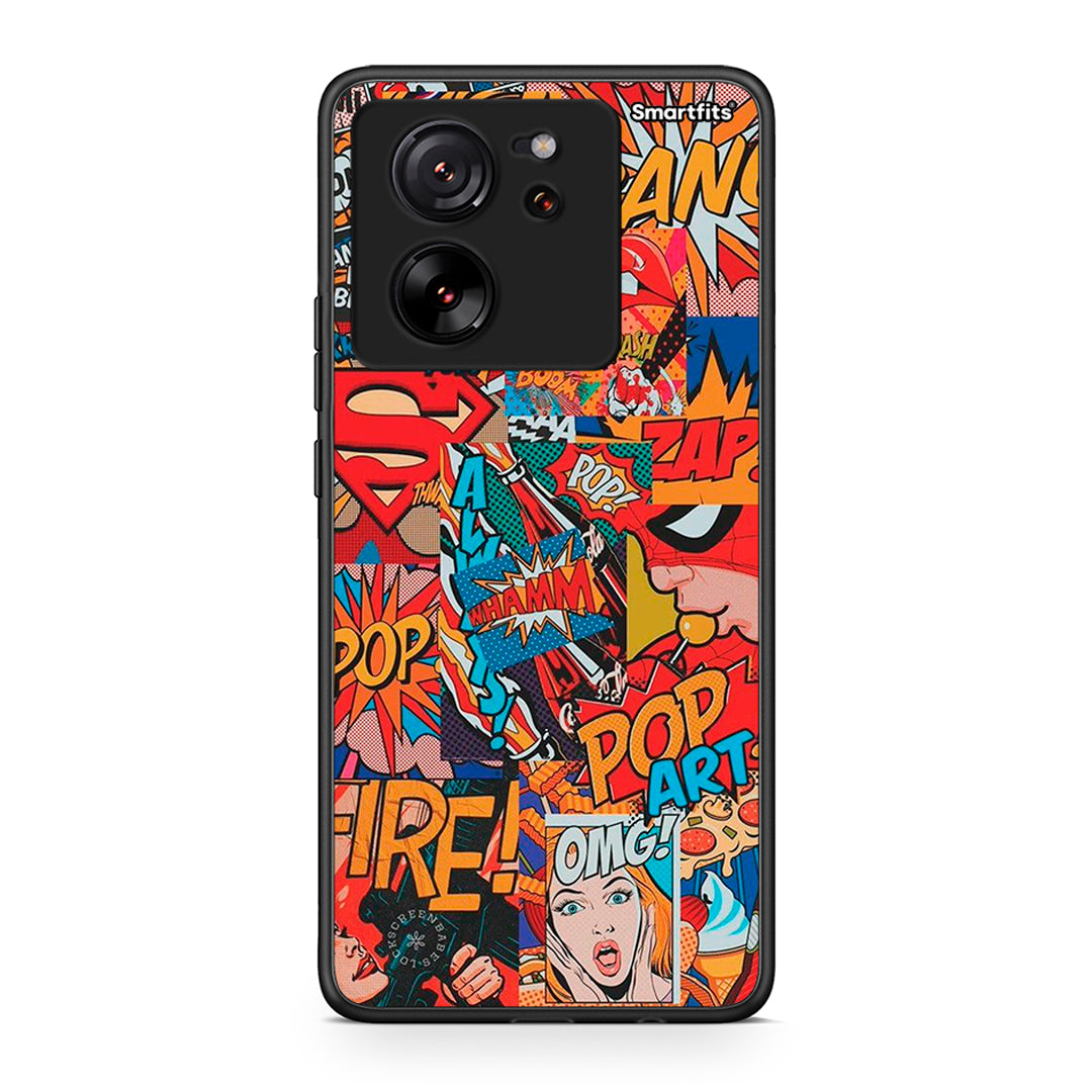 Xiaomi 13T PopArt OMG θήκη από τη Smartfits με σχέδιο στο πίσω μέρος και μαύρο περίβλημα | Smartphone case with colorful back and black bezels by Smartfits