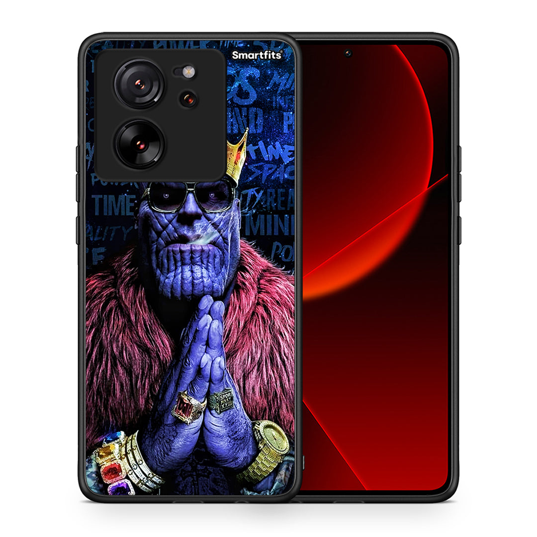 Θήκη Xiaomi 13T Thanos PopArt από τη Smartfits με σχέδιο στο πίσω μέρος και μαύρο περίβλημα | Xiaomi 13T Thanos PopArt case with colorful back and black bezels