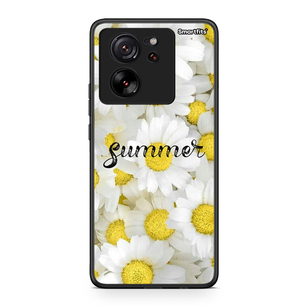 Xiaomi 13T Summer Daisies Θήκη από τη Smartfits με σχέδιο στο πίσω μέρος και μαύρο περίβλημα | Smartphone case with colorful back and black bezels by Smartfits