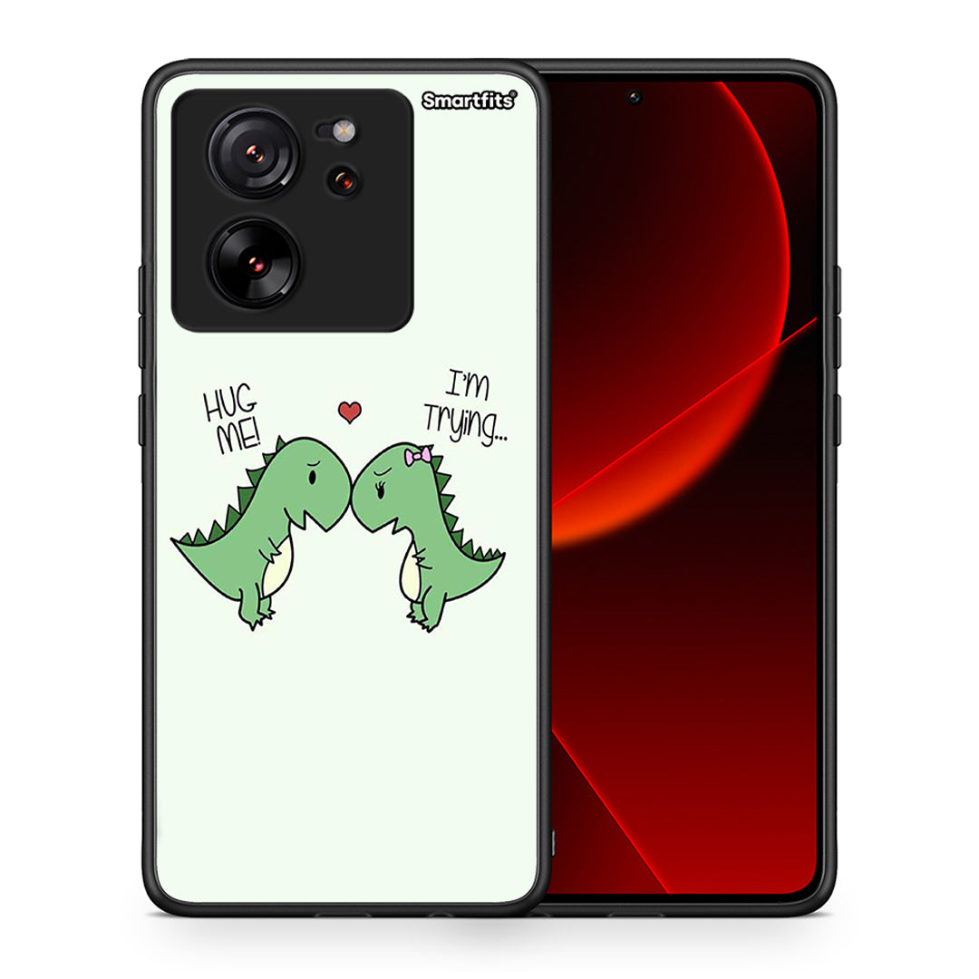 Θήκη Xiaomi 13T Rex Valentine από τη Smartfits με σχέδιο στο πίσω μέρος και μαύρο περίβλημα | Xiaomi 13T Rex Valentine case with colorful back and black bezels