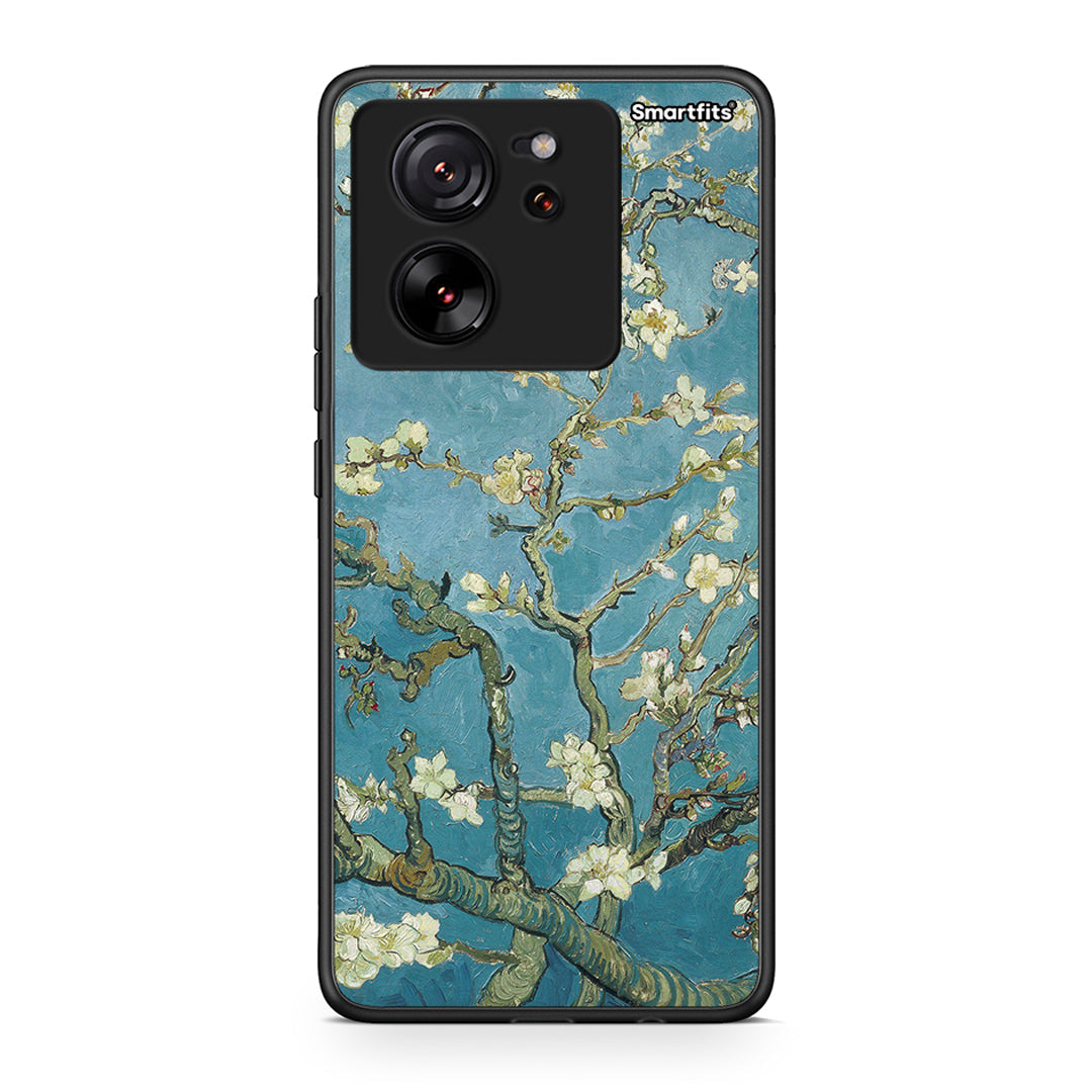 Xiaomi 13T White Blossoms θήκη από τη Smartfits με σχέδιο στο πίσω μέρος και μαύρο περίβλημα | Smartphone case with colorful back and black bezels by Smartfits