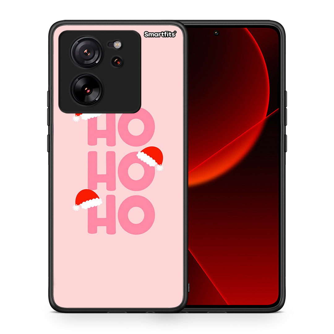 Θήκη Xiaomi 13T Xmas Ho Ho Ho από τη Smartfits με σχέδιο στο πίσω μέρος και μαύρο περίβλημα | Xiaomi 13T Xmas Ho Ho Ho case with colorful back and black bezels