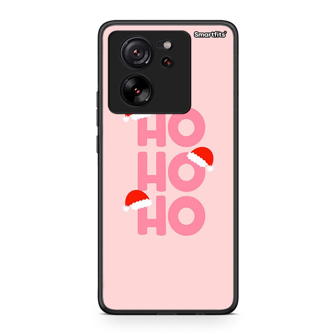 Xiaomi 13T Xmas Ho Ho Ho θήκη από τη Smartfits με σχέδιο στο πίσω μέρος και μαύρο περίβλημα | Smartphone case with colorful back and black bezels by Smartfits