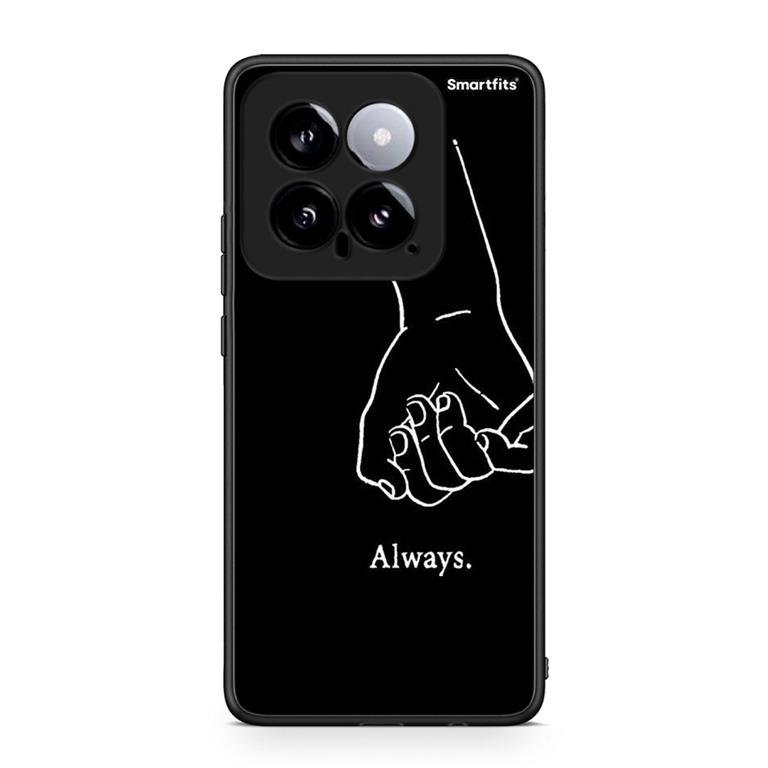 Xiaomi 14 5G Always & Forever 1 Θήκη Αγίου Βαλεντίνου από τη Smartfits με σχέδιο στο πίσω μέρος και μαύρο περίβλημα | Smartphone case with colorful back and black bezels by Smartfits