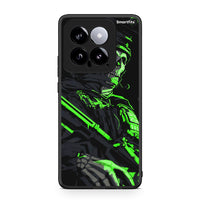 Thumbnail for Xiaomi 14 5G Green Soldier Θήκη Αγίου Βαλεντίνου από τη Smartfits με σχέδιο στο πίσω μέρος και μαύρο περίβλημα | Smartphone case with colorful back and black bezels by Smartfits