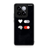 Thumbnail for Xiaomi 14 5G Heart Vs Brain Θήκη Αγίου Βαλεντίνου από τη Smartfits με σχέδιο στο πίσω μέρος και μαύρο περίβλημα | Smartphone case with colorful back and black bezels by Smartfits