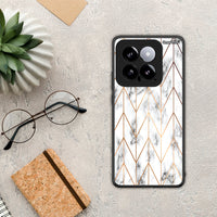 Thumbnail for Marble Gold Geometric - Xiaomi 14 5G case