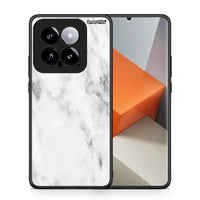 Thumbnail for Θήκη Xiaomi 14 5G White Marble από τη Smartfits με σχέδιο στο πίσω μέρος και μαύρο περίβλημα | Xiaomi 14 5G White Marble case with colorful back and black bezels