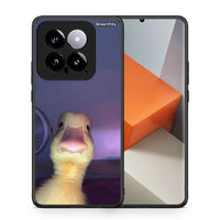 Thumbnail for Θήκη Xiaomi 14 5G Meme Duck από τη Smartfits με σχέδιο στο πίσω μέρος και μαύρο περίβλημα | Xiaomi 14 5G Meme Duck case with colorful back and black bezels