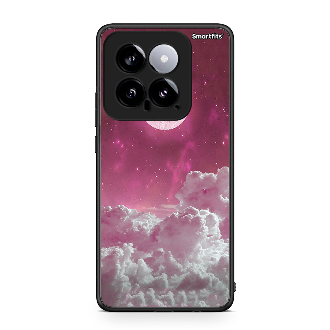 Xiaomi 14 5G Pink Moon Θήκη από τη Smartfits με σχέδιο στο πίσω μέρος και μαύρο περίβλημα | Smartphone case with colorful back and black bezels by Smartfits