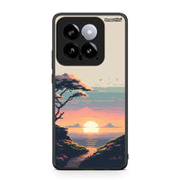 Thumbnail for Xiaomi 14 5G Pixel Sunset Θήκη από τη Smartfits με σχέδιο στο πίσω μέρος και μαύρο περίβλημα | Smartphone case with colorful back and black bezels by Smartfits