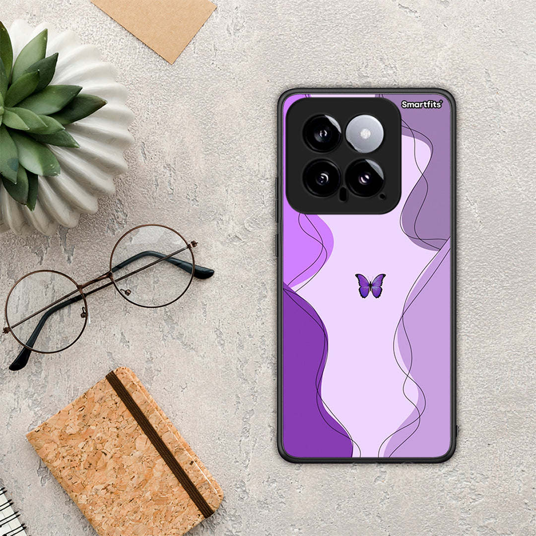 Purple Mariposa - Xiaomi 14 5G case