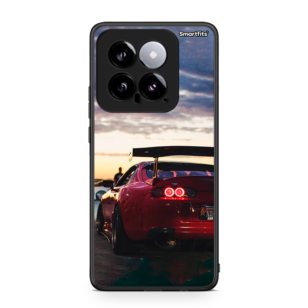 Xiaomi 14 5G Racing Supra θήκη από τη Smartfits με σχέδιο στο πίσω μέρος και μαύρο περίβλημα | Smartphone case with colorful back and black bezels by Smartfits