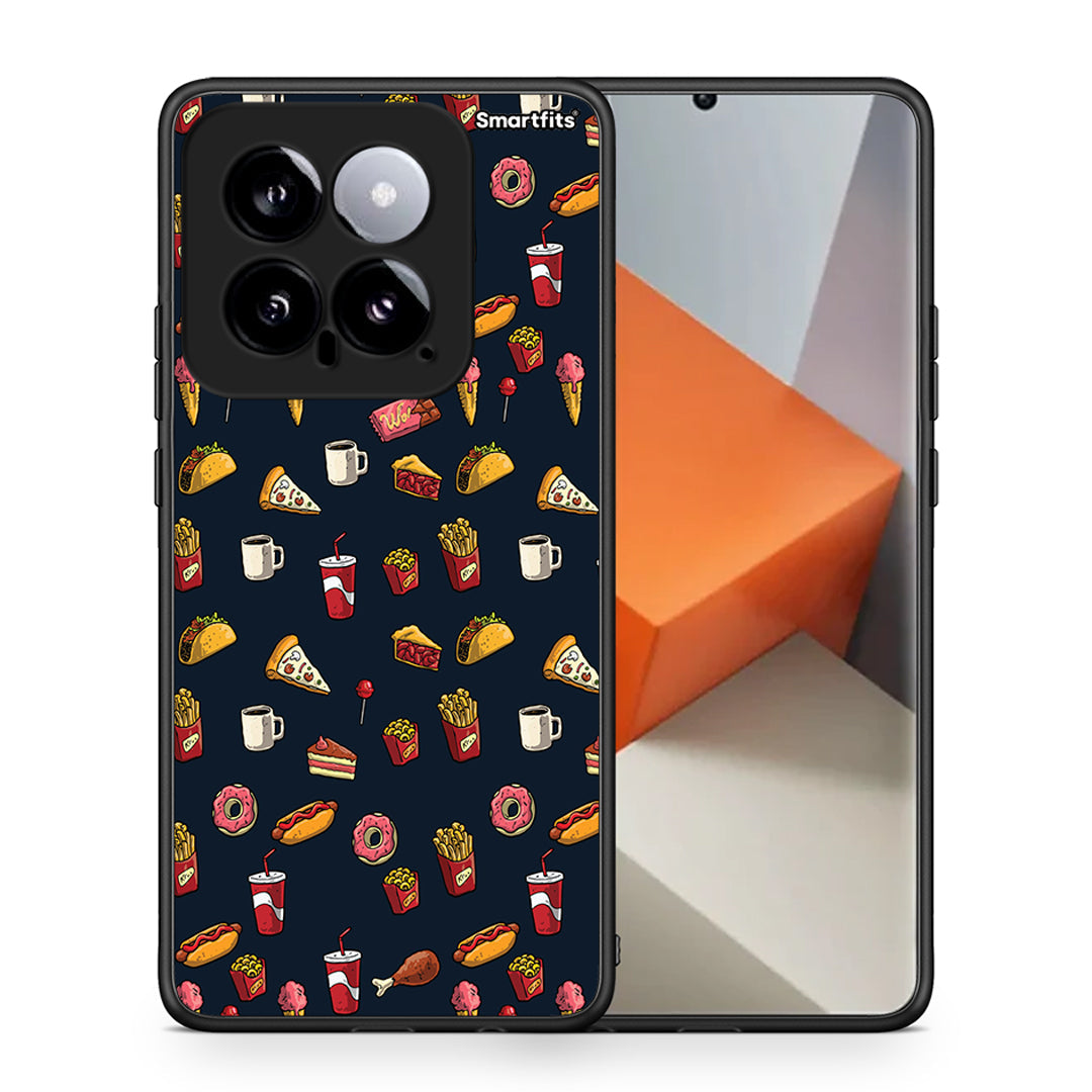 Θήκη Xiaomi 14 5G Hungry Random από τη Smartfits με σχέδιο στο πίσω μέρος και μαύρο περίβλημα | Xiaomi 14 5G Hungry Random case with colorful back and black bezels