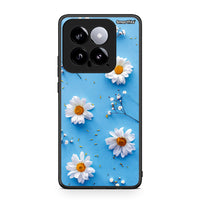 Thumbnail for Xiaomi 14 5G Real Daisies θήκη από τη Smartfits με σχέδιο στο πίσω μέρος και μαύρο περίβλημα | Smartphone case with colorful back and black bezels by Smartfits