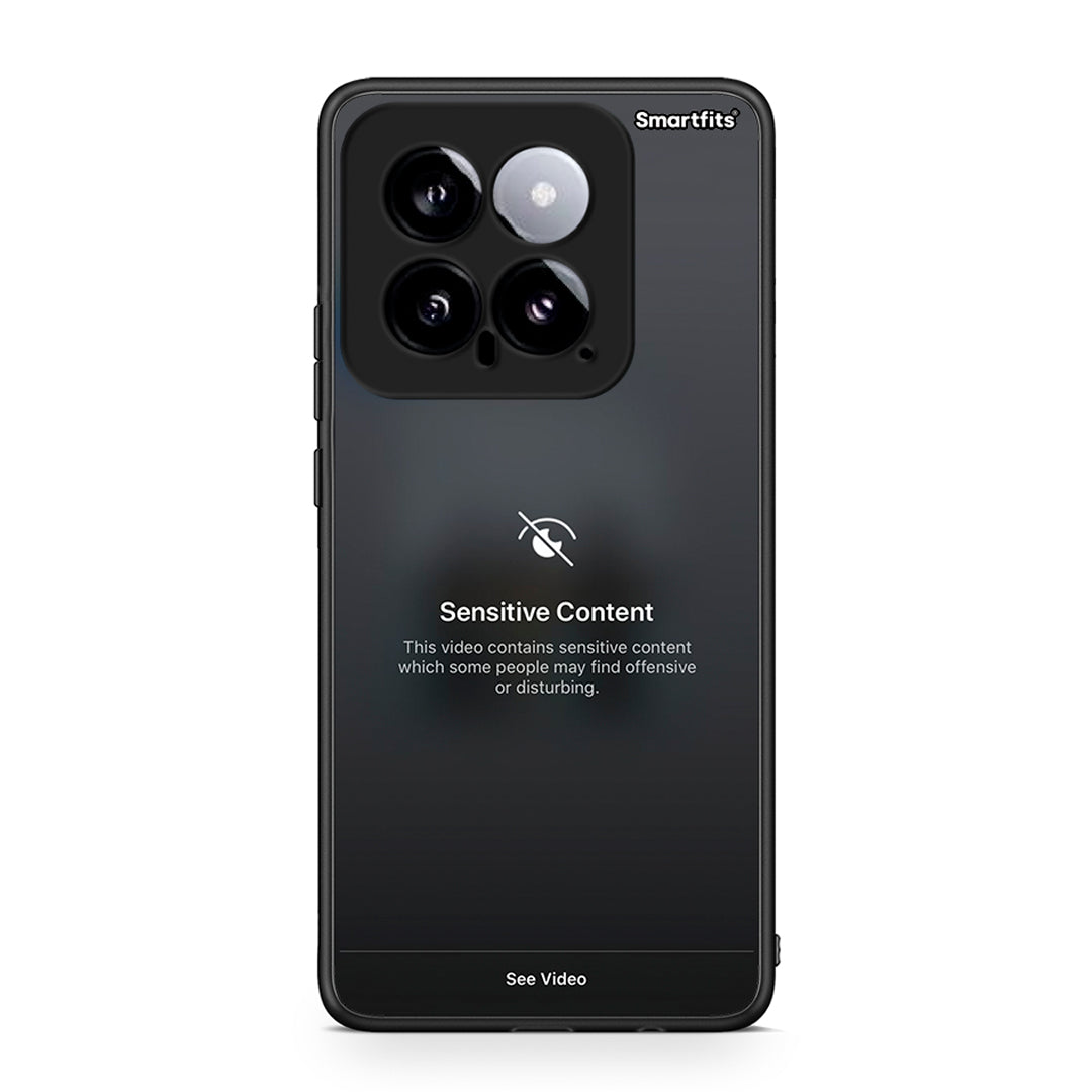 Xiaomi 14 5G Sensitive Content θήκη από τη Smartfits με σχέδιο στο πίσω μέρος και μαύρο περίβλημα | Smartphone case with colorful back and black bezels by Smartfits