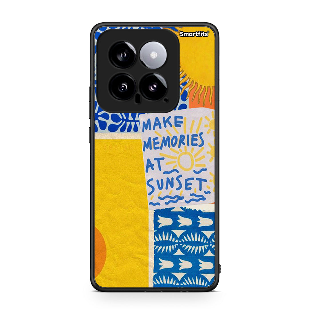 Xiaomi 14 5G Sunset Memories Θήκη από τη Smartfits με σχέδιο στο πίσω μέρος και μαύρο περίβλημα | Smartphone case with colorful back and black bezels by Smartfits