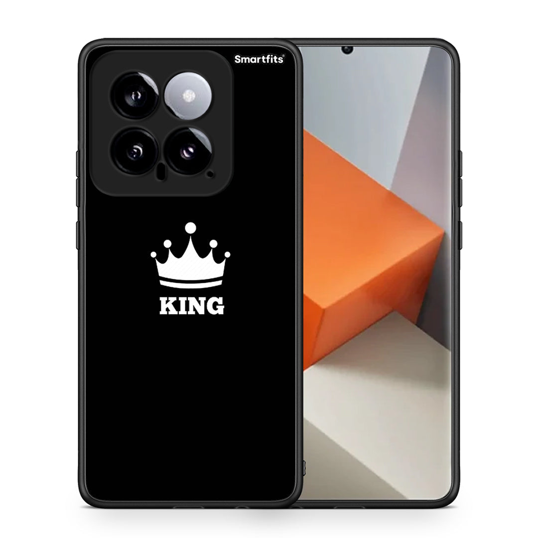 Θήκη Xiaomi 14 5G King Valentine από τη Smartfits με σχέδιο στο πίσω μέρος και μαύρο περίβλημα | Xiaomi 14 5G King Valentine case with colorful back and black bezels