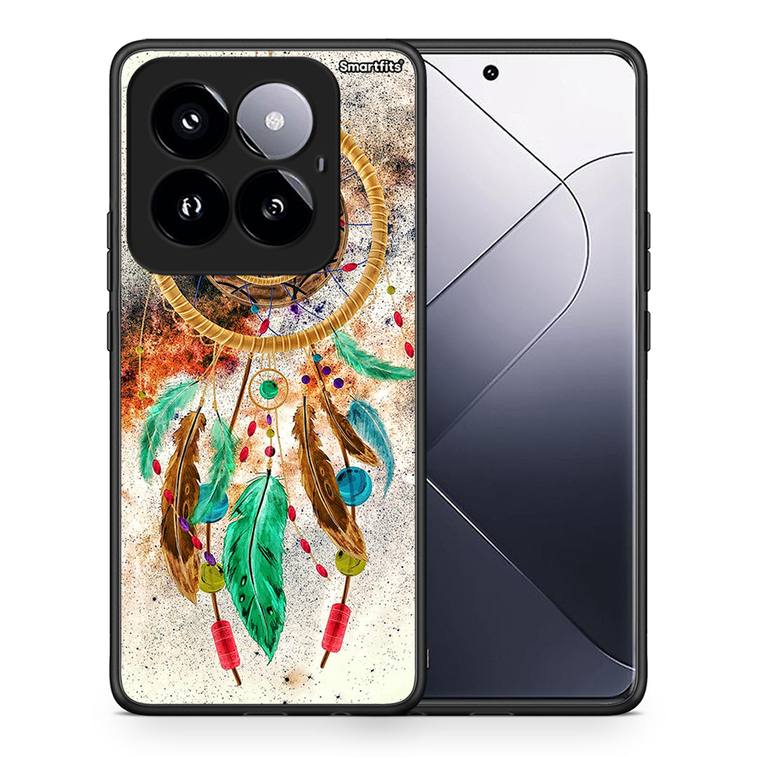 Θήκη Xiaomi 14 Pro 5G DreamCatcher Boho από τη Smartfits με σχέδιο στο πίσω μέρος και μαύρο περίβλημα | Xiaomi 14 Pro 5G DreamCatcher Boho case with colorful back and black bezels