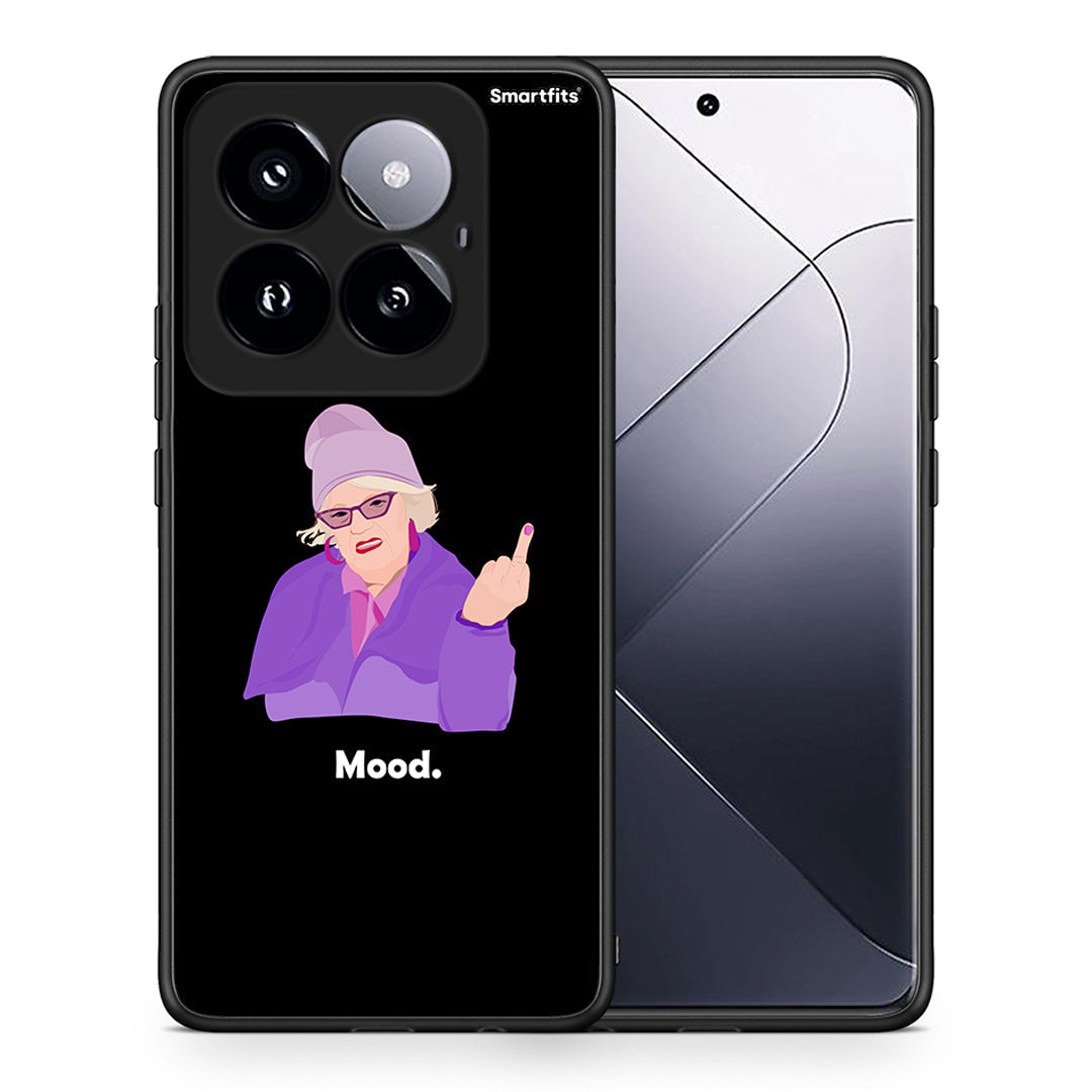 Θήκη Xiaomi 14 Pro 5G Grandma Mood Black από τη Smartfits με σχέδιο στο πίσω μέρος και μαύρο περίβλημα | Xiaomi 14 Pro 5G Grandma Mood Black case with colorful back and black bezels