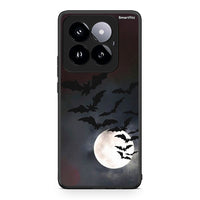 Thumbnail for Xiaomi 14 Pro 5G Halloween Bat Night Θήκη από τη Smartfits με σχέδιο στο πίσω μέρος και μαύρο περίβλημα | Smartphone case with colorful back and black bezels by Smartfits