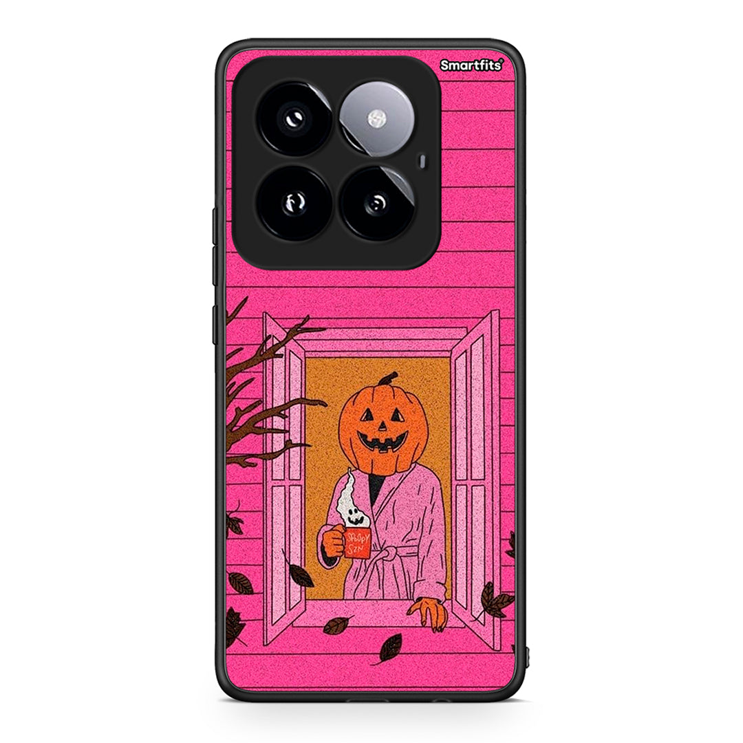 Xiaomi 14 Pro 5G Halloween Pumpkin Lady Θήκη από τη Smartfits με σχέδιο στο πίσω μέρος και μαύρο περίβλημα | Smartphone case with colorful back and black bezels by Smartfits