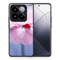 Thumbnail for Θήκη Xiaomi 14 Pro 5G Ladybug Flower από τη Smartfits με σχέδιο στο πίσω μέρος και μαύρο περίβλημα | Xiaomi 14 Pro 5G Ladybug Flower case with colorful back and black bezels