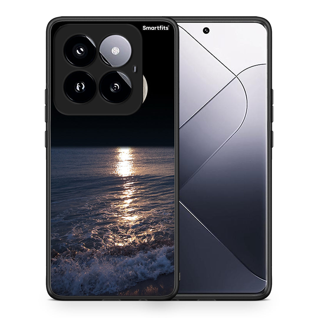 Θήκη Xiaomi 14 Pro 5G Moon Landscape από τη Smartfits με σχέδιο στο πίσω μέρος και μαύρο περίβλημα | Xiaomi 14 Pro 5G Moon Landscape case with colorful back and black bezels