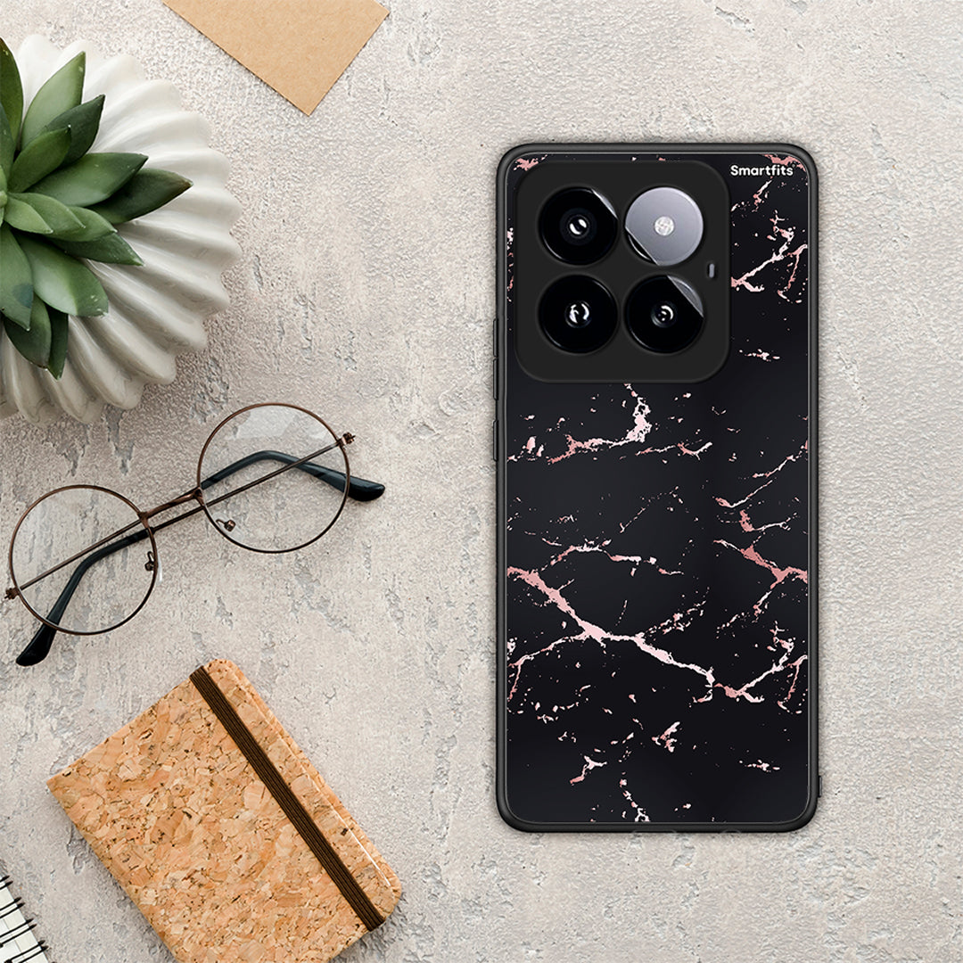 Marble Black Rosegold - Xiaomi 14 Pro 5G case