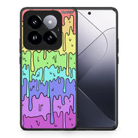 Thumbnail for Θήκη Xiaomi 14 Pro 5G Melting Rainbow από τη Smartfits με σχέδιο στο πίσω μέρος και μαύρο περίβλημα | Xiaomi 14 Pro 5G Melting Rainbow case with colorful back and black bezels