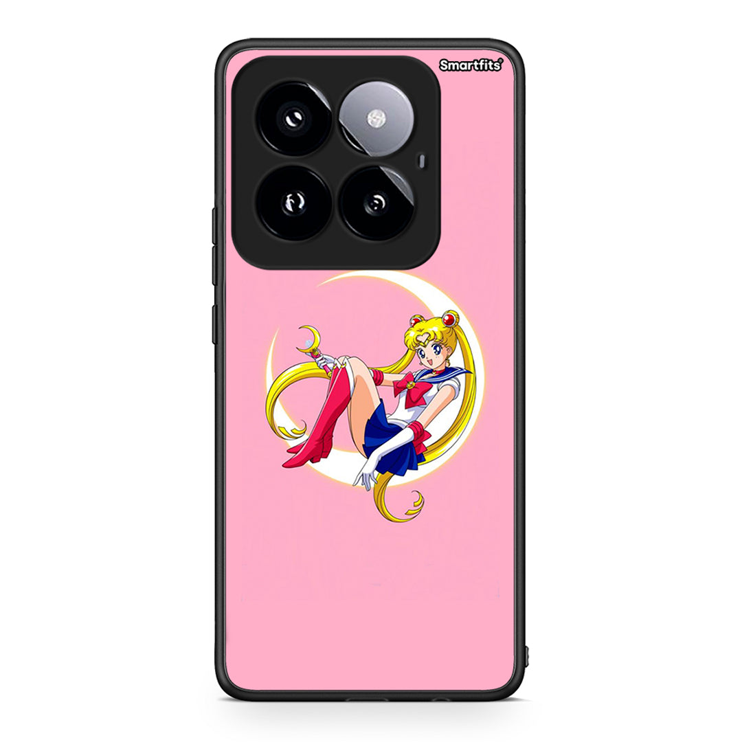 Xiaomi 14 Pro 5G Moon Girl θήκη από τη Smartfits με σχέδιο στο πίσω μέρος και μαύρο περίβλημα | Smartphone case with colorful back and black bezels by Smartfits