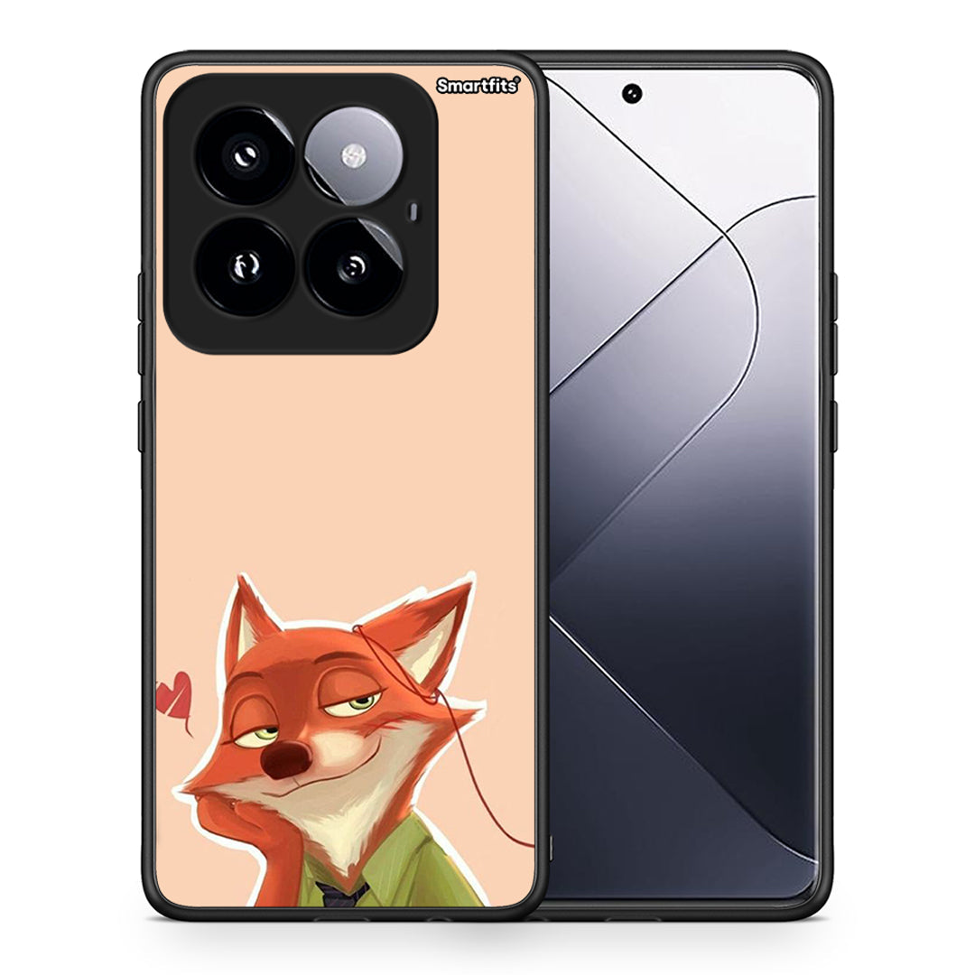 Θήκη Xiaomi 14 Pro 5G Nick Wilde And Judy Hopps Love 1 από τη Smartfits με σχέδιο στο πίσω μέρος και μαύρο περίβλημα | Xiaomi 14 Pro 5G Nick Wilde And Judy Hopps Love 1 case with colorful back and black bezels