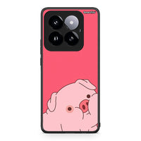 Thumbnail for Xiaomi 14 Pro 5G Pig Love 1 Θήκη Αγίου Βαλεντίνου από τη Smartfits με σχέδιο στο πίσω μέρος και μαύρο περίβλημα | Smartphone case with colorful back and black bezels by Smartfits