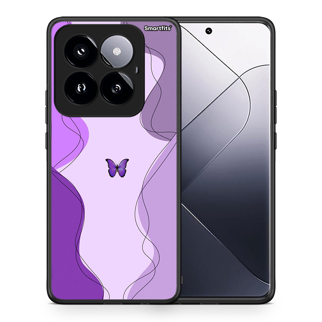 Purple Mariposa - Xiaomi 14 Pro 5g case