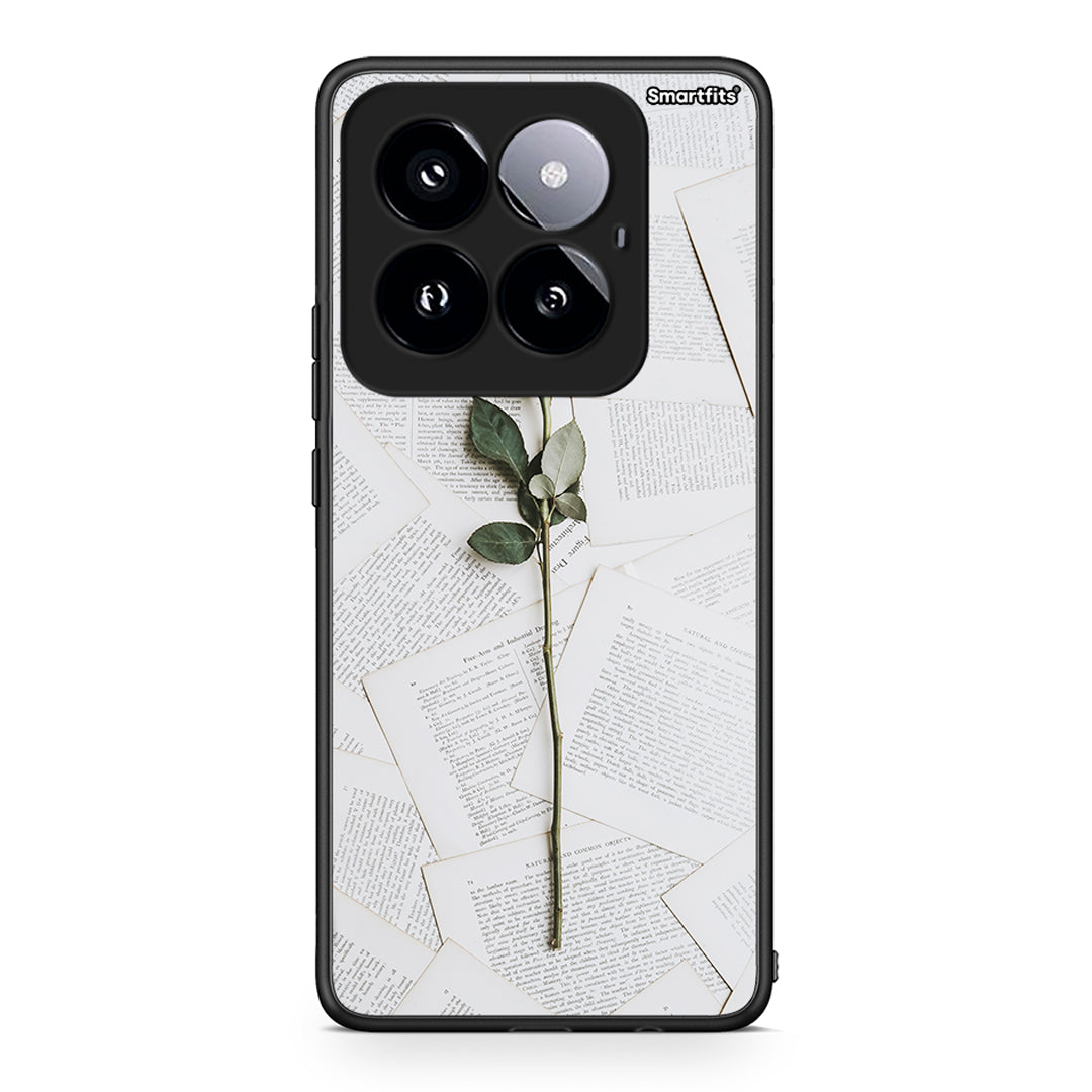 Xiaomi 14 Pro 5G Red Rose θήκη από τη Smartfits με σχέδιο στο πίσω μέρος και μαύρο περίβλημα | Smartphone case with colorful back and black bezels by Smartfits