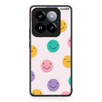 Thumbnail for Xiaomi 14 Pro 5G Smiley Faces θήκη από τη Smartfits με σχέδιο στο πίσω μέρος και μαύρο περίβλημα | Smartphone case with colorful back and black bezels by Smartfits