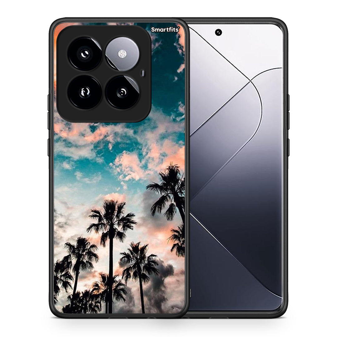 Θήκη Xiaomi 14 Pro 5G Sky Summer από τη Smartfits με σχέδιο στο πίσω μέρος και μαύρο περίβλημα | Xiaomi 14 Pro 5G Sky Summer case with colorful back and black bezels