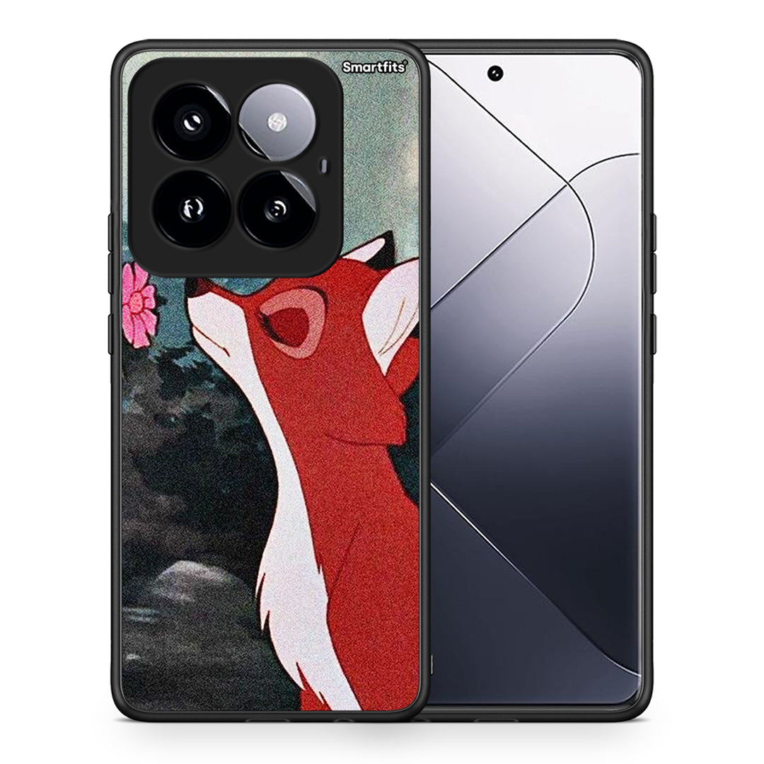 Θήκη Xiaomi 14 Pro 5G Tod And Vixey Love 2 από τη Smartfits με σχέδιο στο πίσω μέρος και μαύρο περίβλημα | Xiaomi 14 Pro 5G Tod And Vixey Love 2 case with colorful back and black bezels