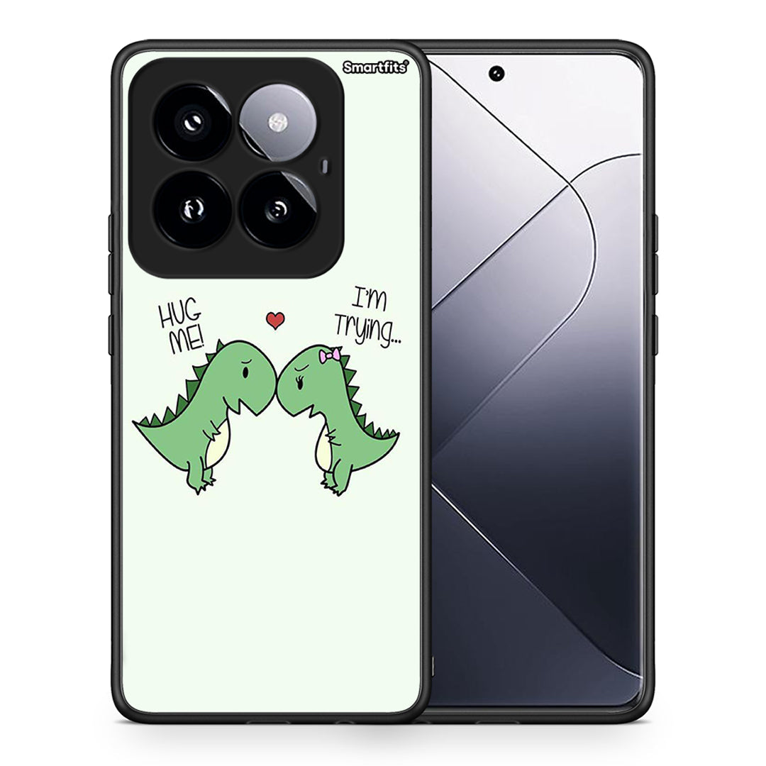 Θήκη Xiaomi 14 Pro 5G Rex Valentine από τη Smartfits με σχέδιο στο πίσω μέρος και μαύρο περίβλημα | Xiaomi 14 Pro 5G Rex Valentine case with colorful back and black bezels