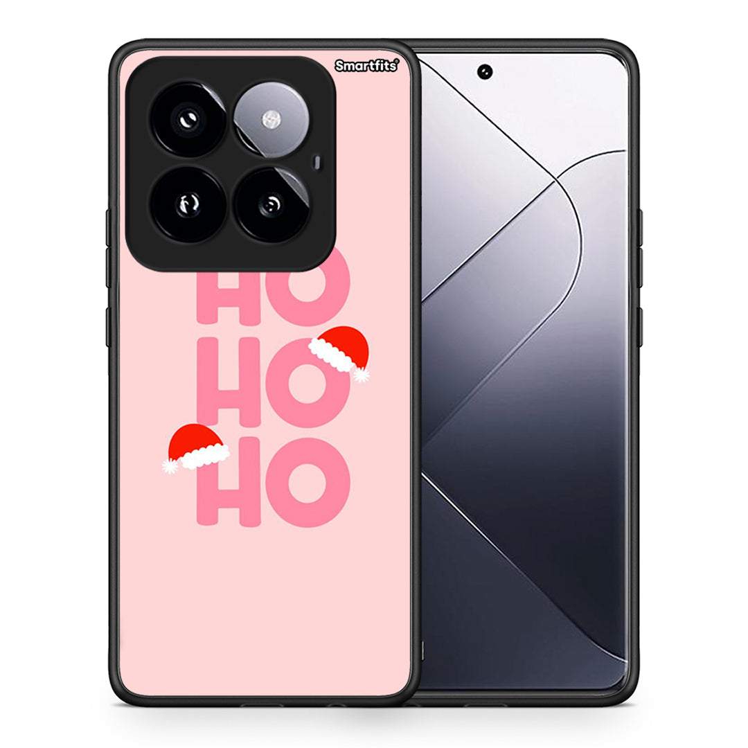 Θήκη Xiaomi 14 Pro 5G Xmas Ho Ho Ho από τη Smartfits με σχέδιο στο πίσω μέρος και μαύρο περίβλημα | Xiaomi 14 Pro 5G Xmas Ho Ho Ho case with colorful back and black bezels