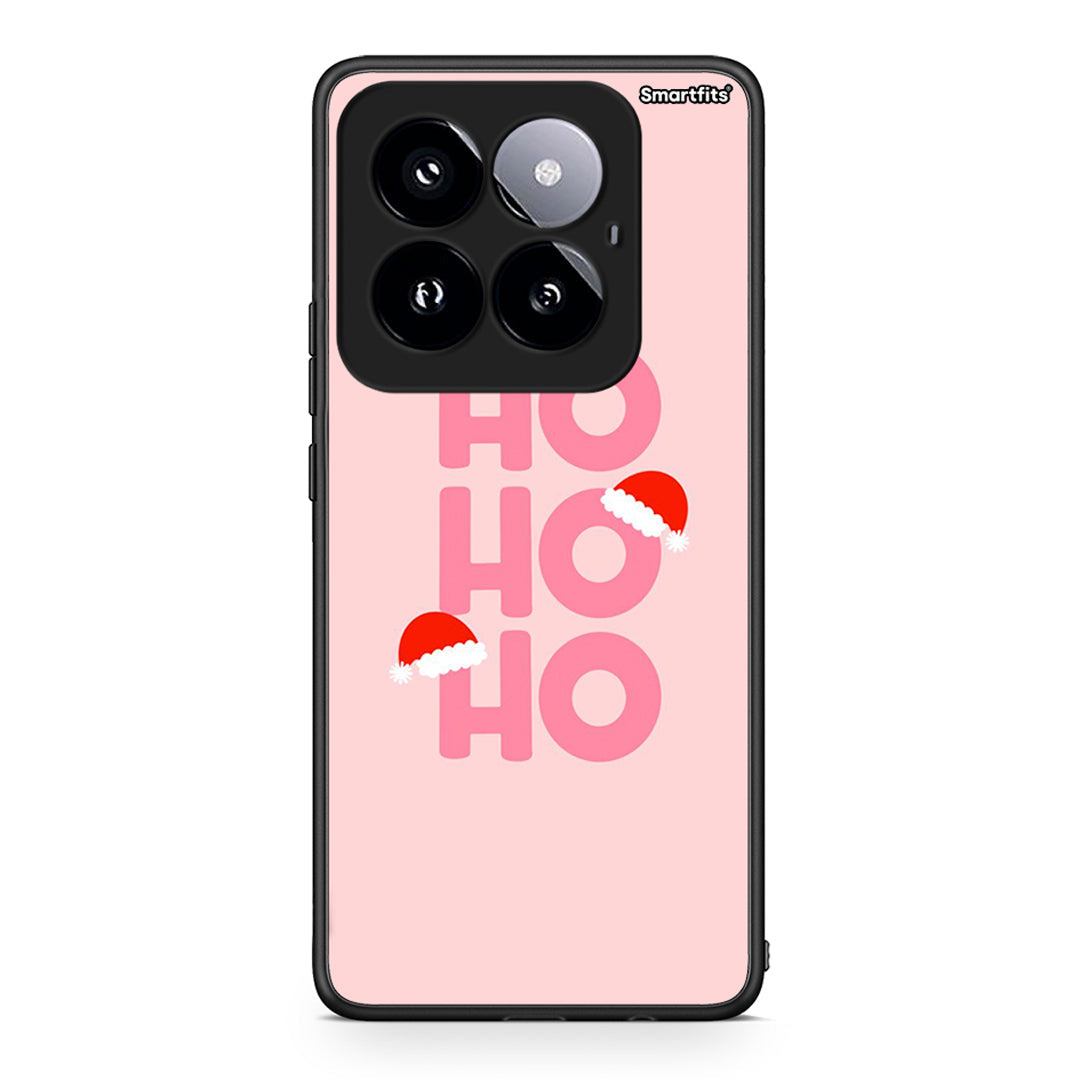 Xiaomi 14 Pro 5G Xmas Ho Ho Ho θήκη από τη Smartfits με σχέδιο στο πίσω μέρος και μαύρο περίβλημα | Smartphone case with colorful back and black bezels by Smartfits