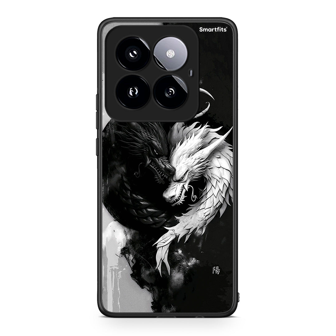 Xiaomi 14 Pro 5G Yin Yang Θήκη από τη Smartfits με σχέδιο στο πίσω μέρος και μαύρο περίβλημα | Smartphone case with colorful back and black bezels by Smartfits