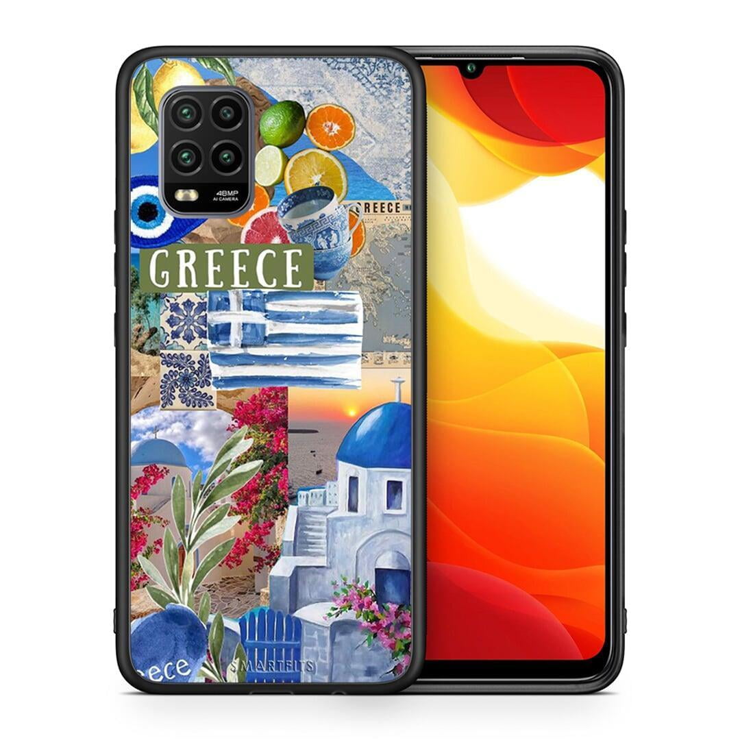 Θήκη Xiaomi Mi 10 Lite All Greek από τη Smartfits με σχέδιο στο πίσω μέρος και μαύρο περίβλημα | Xiaomi Mi 10 Lite All Greek case with colorful back and black bezels