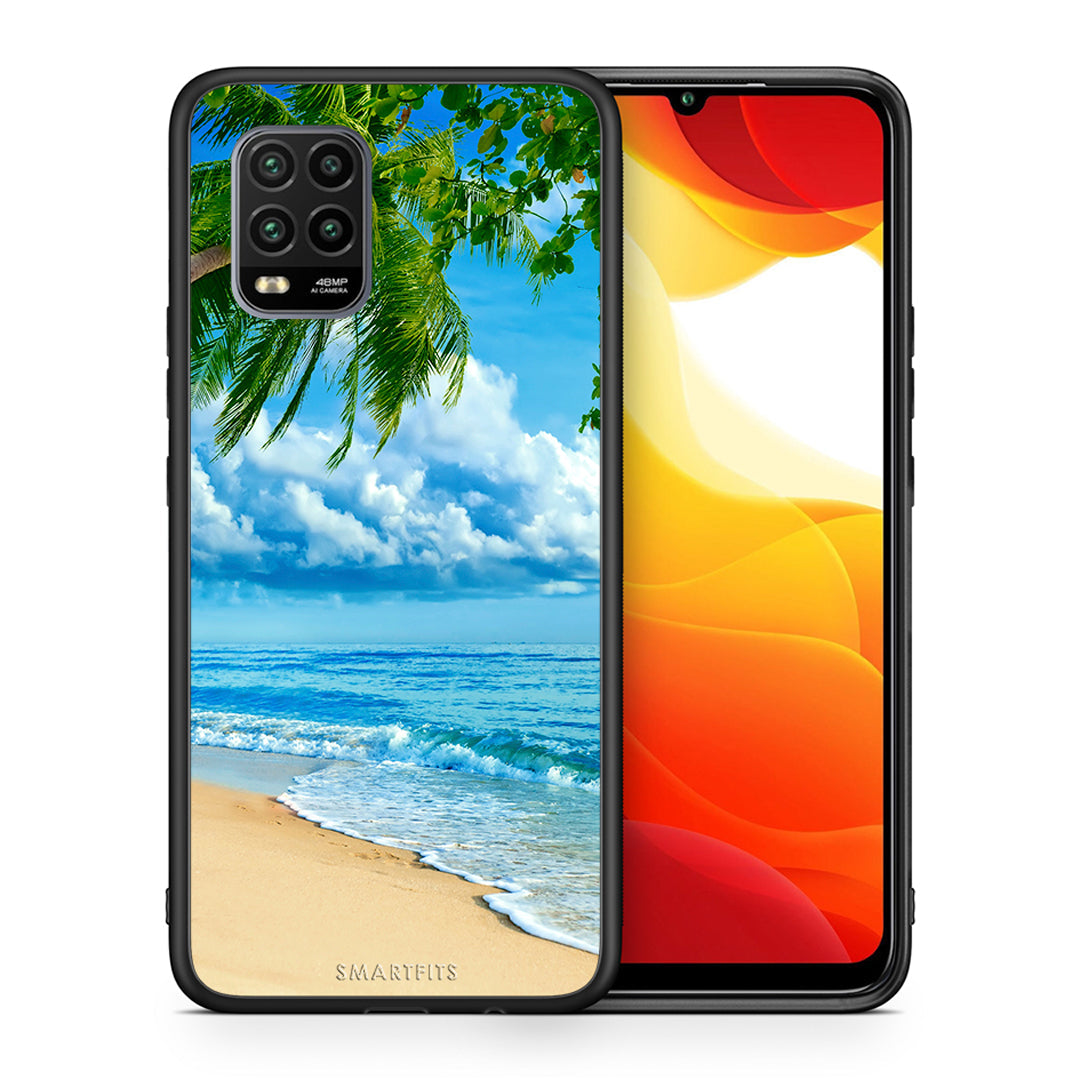 Θήκη Xiaomi Mi 10 Lite Beautiful Beach από τη Smartfits με σχέδιο στο πίσω μέρος και μαύρο περίβλημα | Xiaomi Mi 10 Lite Beautiful Beach case with colorful back and black bezels