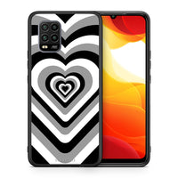 Thumbnail for Θήκη Xiaomi Mi 10 Lite Black Hearts από τη Smartfits με σχέδιο στο πίσω μέρος και μαύρο περίβλημα | Xiaomi Mi 10 Lite Black Hearts case with colorful back and black bezels