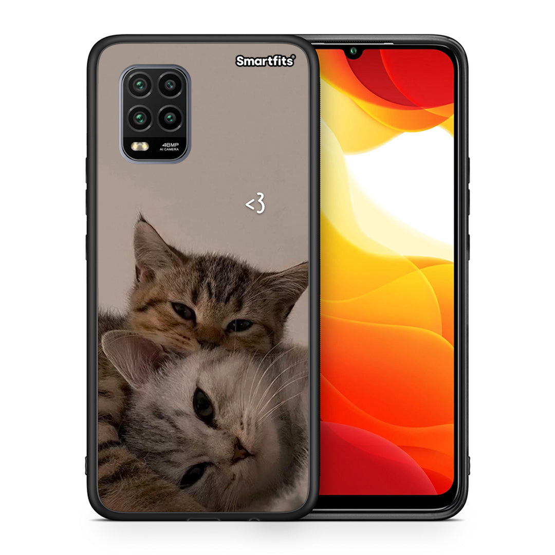 Θήκη Xiaomi Mi 10 Lite Cats In Love από τη Smartfits με σχέδιο στο πίσω μέρος και μαύρο περίβλημα | Xiaomi Mi 10 Lite Cats In Love case with colorful back and black bezels