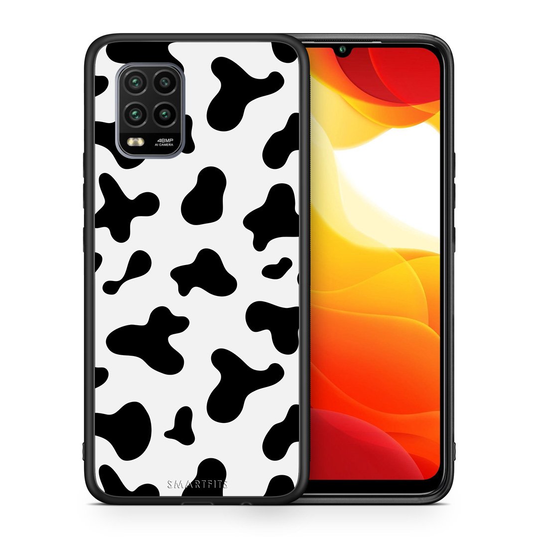 Θήκη Xiaomi Mi 10 Lite Cow Print από τη Smartfits με σχέδιο στο πίσω μέρος και μαύρο περίβλημα | Xiaomi Mi 10 Lite Cow Print case with colorful back and black bezels