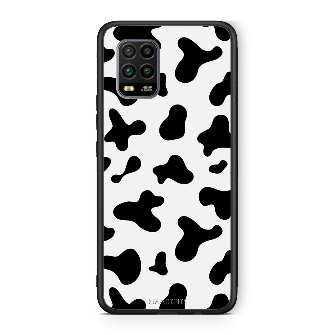 Xiaomi Mi 10 Lite Cow Print θήκη από τη Smartfits με σχέδιο στο πίσω μέρος και μαύρο περίβλημα | Smartphone case with colorful back and black bezels by Smartfits